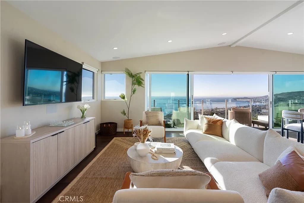 The Laguna Beach living room after Lumina, professionally restaged