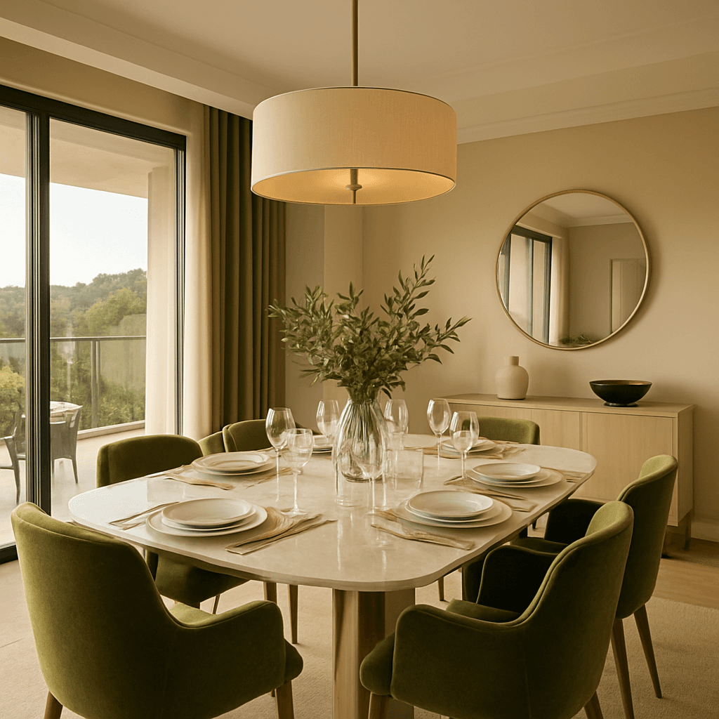 Luxurious dining area setup